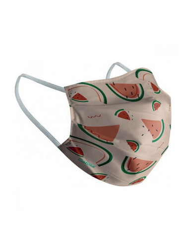 Хигиенна Маска от Плат за Многократна Употреба 10-12 години Диня