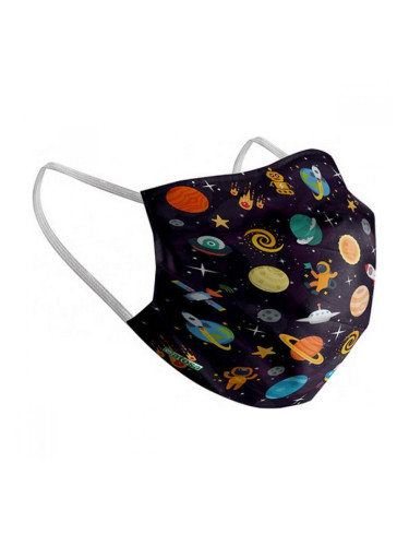 Хигиенна Маска от Плат за Многократна Употреба Space Детски - 10-12 години