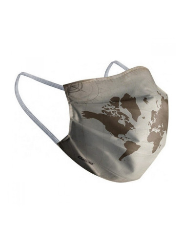 Хигиенна Маска от Плат за Многократна Употреба Maps Детски - Размер - 6-9 години