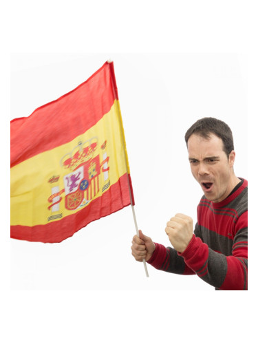 Испанско Знаме с Дръжка 60 x 90 см