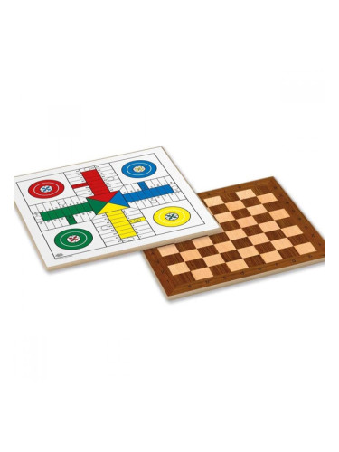 Дъска за Не се Сърди Човече, Шах и Дама Cayro (40 x 40 cm)