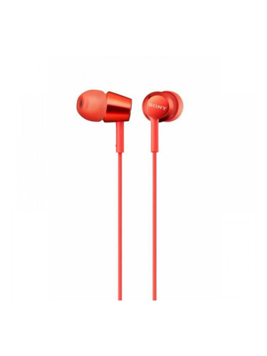 Слушалки с микрофон Sony MDR-EX155AP Червен