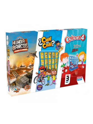 Настолна игра Falomir Coloca 4, Hundir los Barcos y Cuál es cuál (ES)