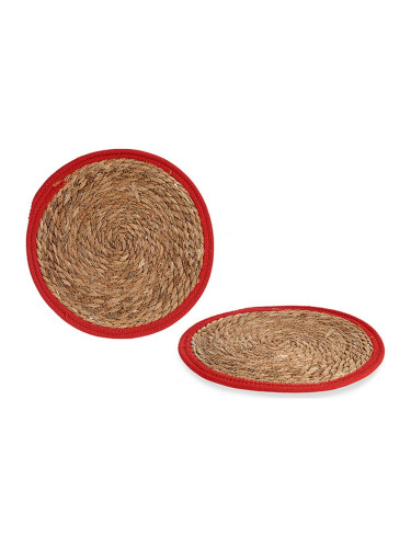 Подложка за маса Кафяв Червен Естествено влакно (Ø 35 cm)