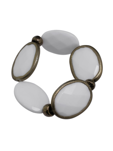 Дамска гривна Folli Follie 4B9S013W Бял Стомана (7 cm)