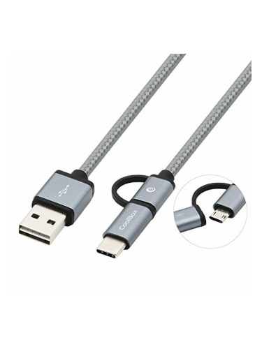 Кабел USB към Micro USB и USB C CoolBox COO-CAB-U2MC-GR