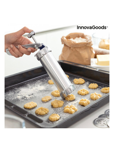 Машина за Приготвяне на Бисквити и Сладкарски Ръкав 2 в 1 Prekies InnovaGoods