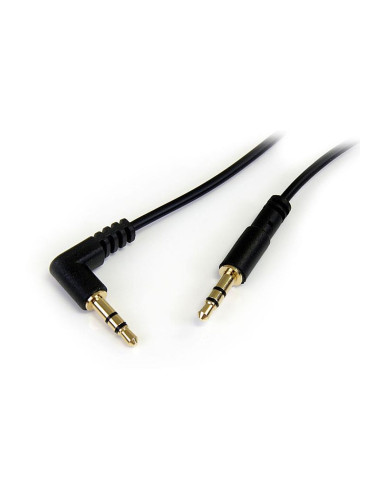 Аудио кабел с жак (3,5 mm) към 2 RCA кабел Startech MU6MMSRA             Черен 1.8 m