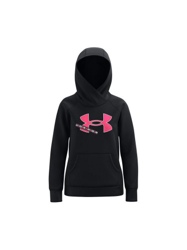 Суитчър с Качулка за Момиче Under Armour Fleece Logo Черен - S