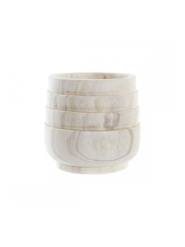 Саксия DKD Home Decor Кафяв Boho (17 x 17 x 16 cm)