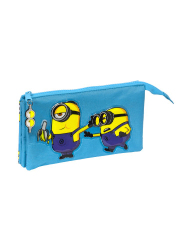 Ученически Несесер Minions Minionstatic, Син, Вътрешен Джоб 