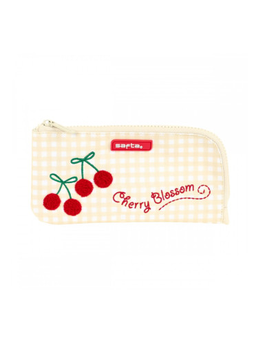 Ученически Несесер Safta Cherry, Бежов, Полиестер 