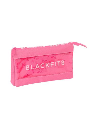 Ученически Несесер BlackFit8 Glow up, Троен, Розов 