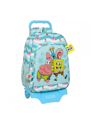 Училищна Чанта Spongebob Stay positive, Син, Бял 