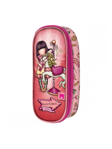 Ученически несесер Gorjuss Carousel Сьомга (10 x 23 x 6 cm)
