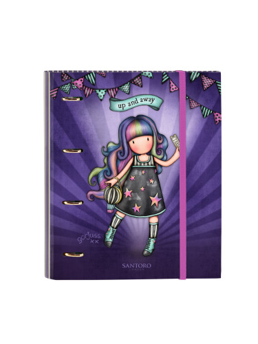 Папка с пръстени Gorjuss Up and away Лилав (27 x 32 x 3.5 cm)