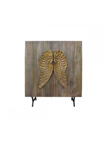 Скрин DKD Home Decor, Златен, Кафяв, Дърво манго, 100 x 45 x 120 cm