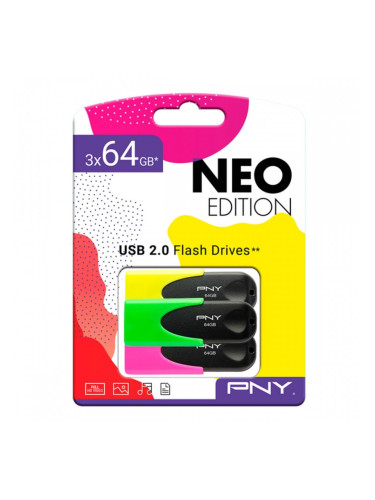 USB стик PNY 64 GB (3 uds)