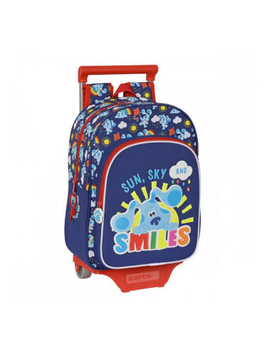 Училищна чанта с колелца Blue's Clues Морско син (26 x 34 x 11 cm)