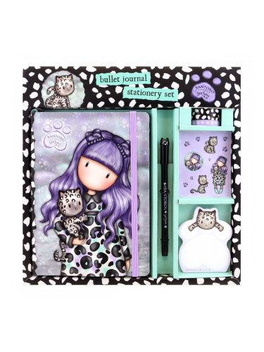 Канцеларски сет Gorjuss Smitten kitten Лилав Черен Бял