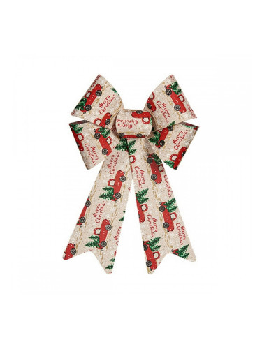 Ласо Коледна Украса 15 x 25 cm Кола Червен Бежов PVC