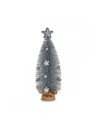 Коледно Дърво със Звезда Сребрист (13 x 41 x 13 cm)