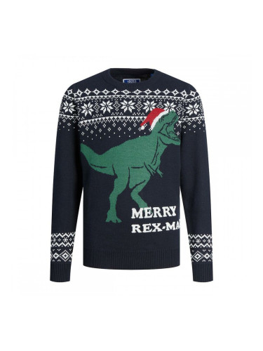 Унисекс Пуловер Jack & Jones T REX Морско син - 12 години