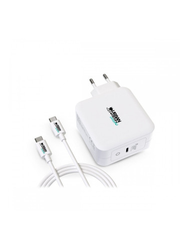 Зарядно за стена + USB кабел C Urban Factory GSC10UF Бял