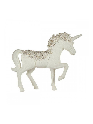 Декоративна фигурка Еднорог Бял (9,5 x 31 x 40 cm)