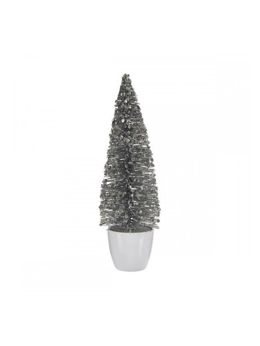 Коледно дърво Среда Сребрист Бял (10 x 33 x 10 cm)