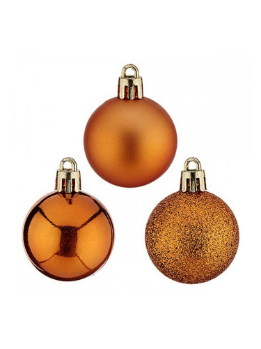 Коледни топки Ø 4 cm 12 броя Оранжев Пластмаса