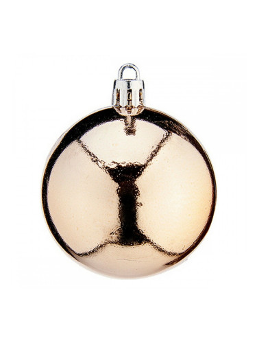 Коледни топки Ø 6 cm 24 броя PVC champagne