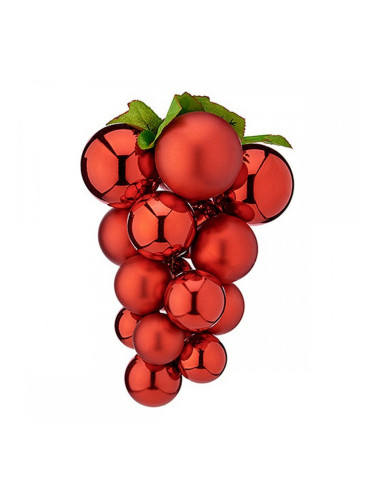 Коледни топки Малът Грозде Червен Пластмаса