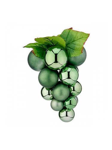 Коледни топки Среда Грозде Зелен Пластмаса
