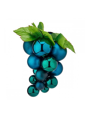 Коледни топки Среда Грозде Син Пластмаса