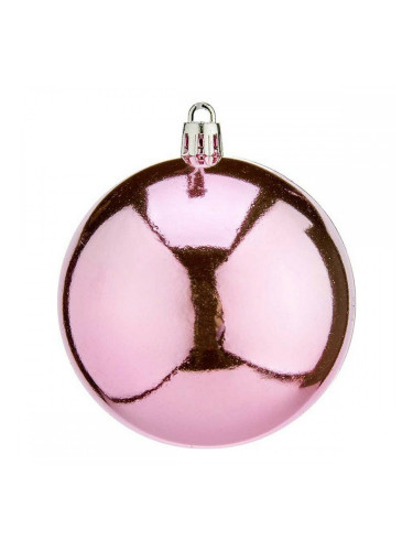 Коледни топки 16 броя Розов Пластмаса