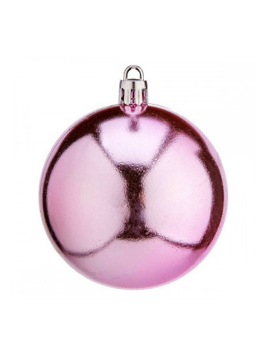 Коледни топки Ø 7 cm 12 броя Розов Пластмаса