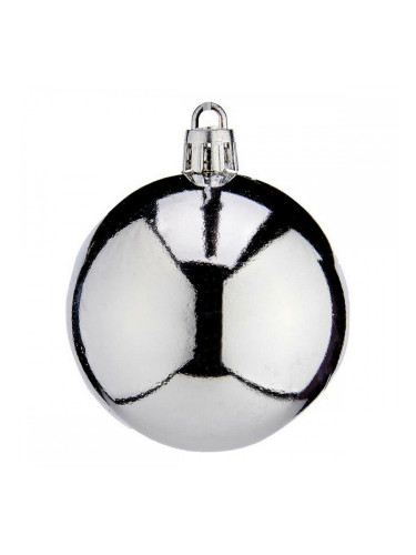 Коледни топки Ø 6 cm 24 броя Сребрист Пластмаса