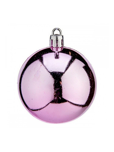 Коледни топки Ø 6 cm 24 броя Розов Пластмаса