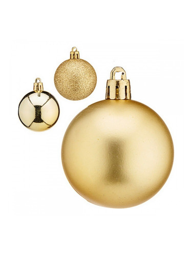 Коледни топки Ø 5 cm 24 броя Златен Пластмаса
