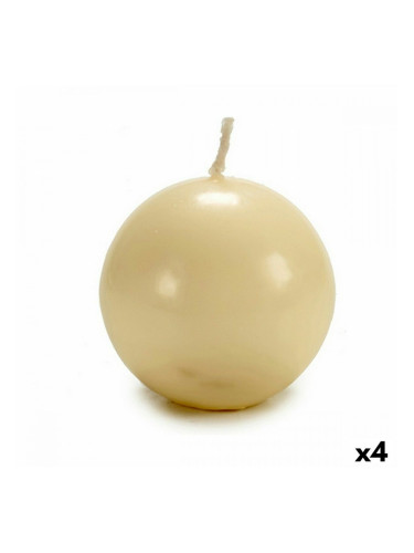 Свещ Pall Сметана Восък (7,5 x 7,5 x 7,5 cm) (4 броя)