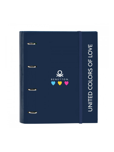 Папка с пръстени Benetton Love Морско син (27 x 32 x 3.5 cm)