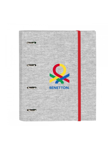 Папка с пръстени Benetton Pop Сив (27 x 32 x 3.5 cm)