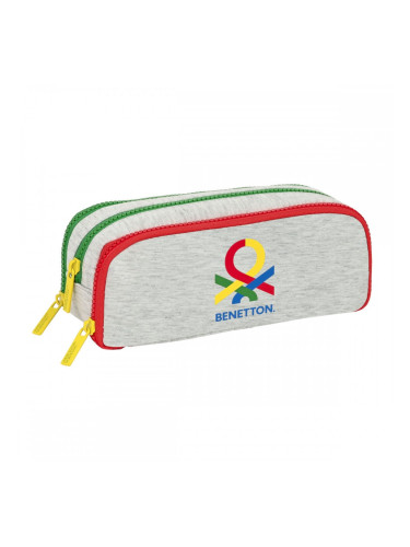 Троен Моливник Benetton Pop Сив (21 x 8 x 8 cm)