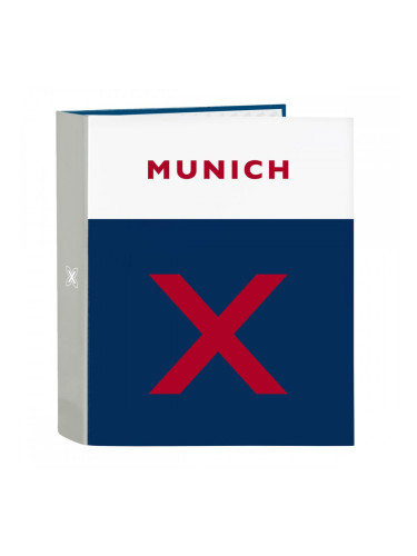 Папка с пръстени Munich College Сив A4 (27 x 33 x 6 cm)