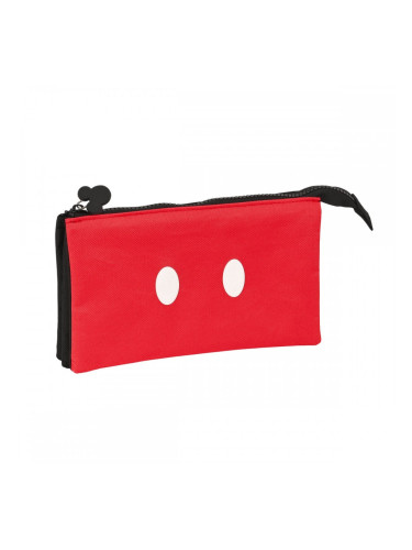 Троен Моливник Mickey Mouse Clubhouse Mickey mood Червен Черен (22 x 12 x 3 cm)