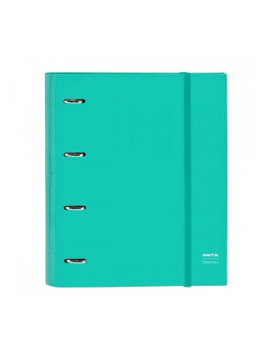 Папка с пръстени Safta Turquesa цвят тюркоаз (27 x 32 x 3.5 cm)