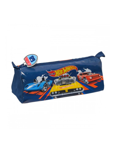 Ученически несесер Hot Wheels Speed club Оранжев Морско син (21 x 8 x 7 cm)
