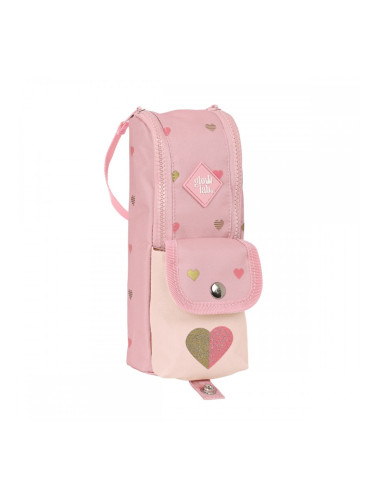 Ученически несесер Glow Lab Hearts Розов (6 x 21 x 6 cm)