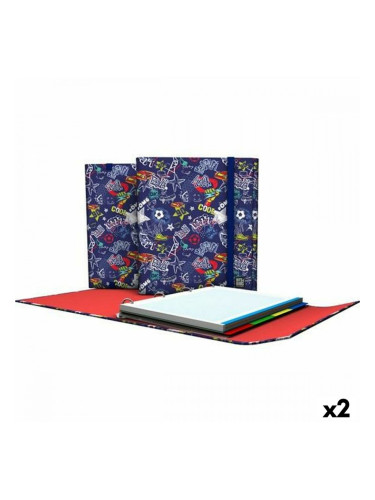 Папка с пръстени Grafoplas Carpeplús Star Тъмно синьо A4 (2 броя)